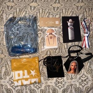 Cowboy Carter Blue Transparent Tote Bag with Accessories